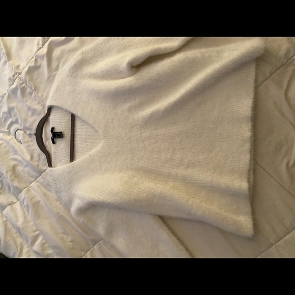 White Fuzzy Sweater - Picture 1 of 3